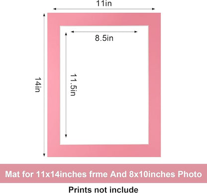 HOTUO 10 Pack Acid Free Colorful Picture Frame Mats, Pre-Cut 11x14 Picture Mats - Image 3