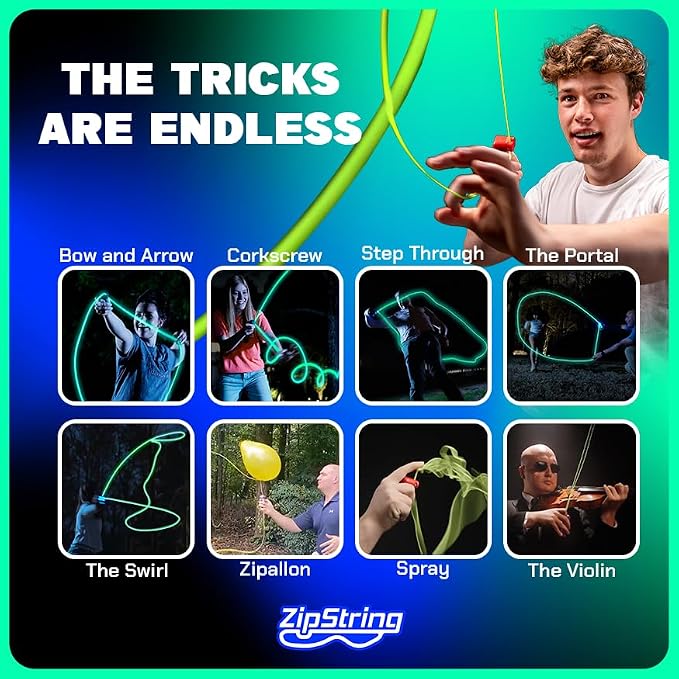 ZipString Luma - The Patented Glow-in-The-Dark Toy That Flies a Loop of String - Image 6