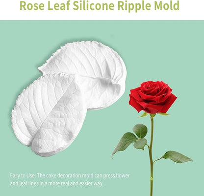 KALAIEN Leaf Petal Veiner Gum Paste Mold Sugar Craft Tools Rose Flower Leaf - Image 6