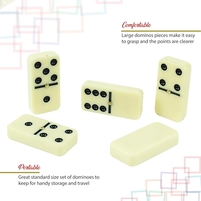 ERLLE - Premium Double 6 Dominoes Set, Classic Domino Game - Image 4