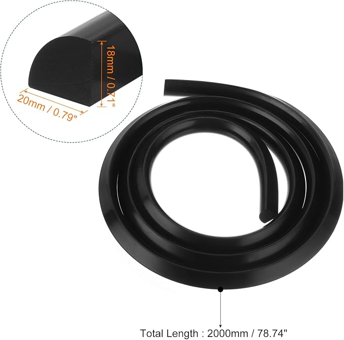 uxcell Flexible Molding Trim, 79 Inch Flexible Quarter Round Molding Silicone - Image 2