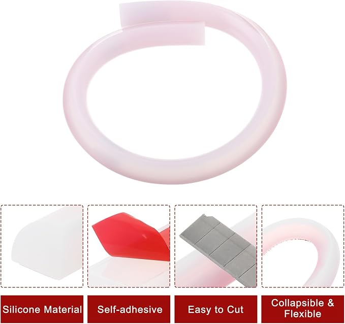 uxcell Flexible Molding Trim, 20 Inch Flexible Quarter Round Molding Silicone - Image 3