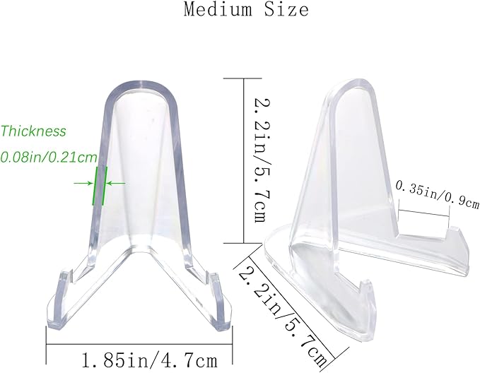 36 PCS Acrylic Display Holder Clear Display Easel Stands - Image 2
