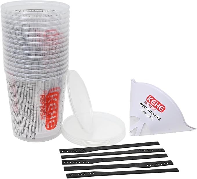 15 PACK Paint Mixing Cups by KEHE REFINISH, 64 oz, Disposable or Reusable by Unknown
