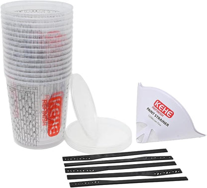 15 PACK Paint Mixing Cups by KEHE REFINISH, 64 oz, Disposable or Reusable by Unknown