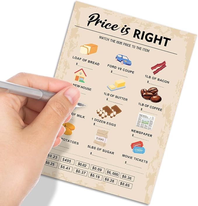 QUPT 90th Birthday Party Games, Price is Right Games, Birthday Party Supplies - Image 4