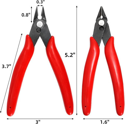 10 Pack 170 Wire Cutters, 5 Inch Small Precision Flush Cut Pliers - Image 2