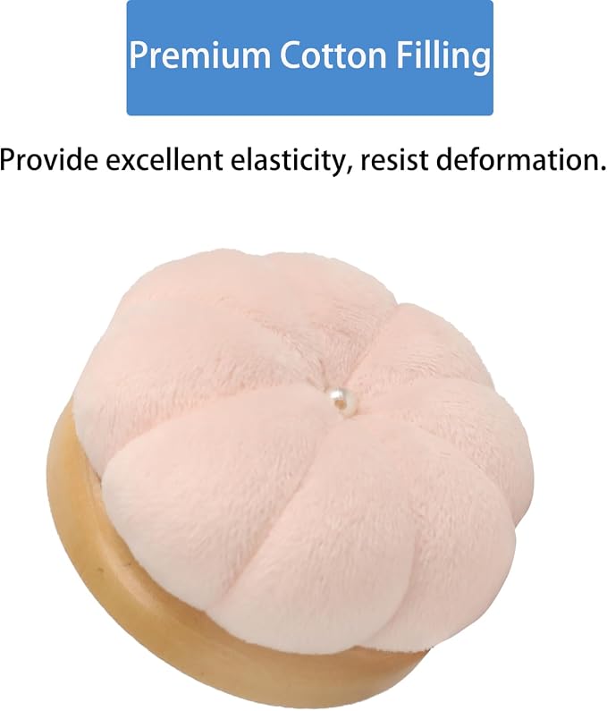Hilltian Pin Cushion for Sewing, Wooden Base Sewing Pincushion - Image 3