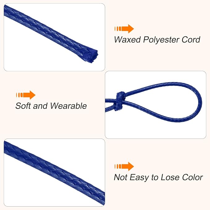 MECCANIXITY Waxed Cord 1.5mm Waxed Thread 87 Yard Wax String Leather Cord - Image 3
