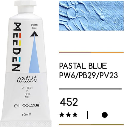 MEEDEN Artist Grade Oil Paint: Pastal Blue - 60ml/2oz Tube - Professional Art - Image 2