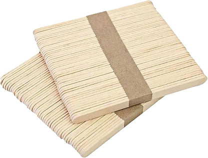 50PCS DIY Craft Sticks Ice Cream Sticks Natural Wooden Ice Cream Sticks 4.5 - Image 4