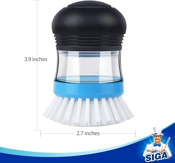 MR.SIGA Soap Dispensing Palm Brush, Kitchen Brush - Image 3