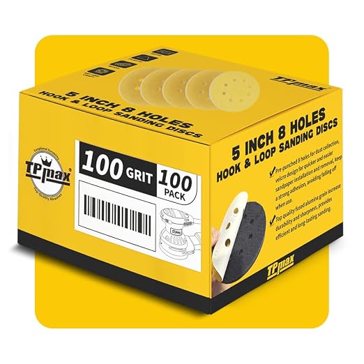 100PCS 5 Inch 100 Grit 125mm 8 Hole Sanding Discs Sandpaper - Image 7