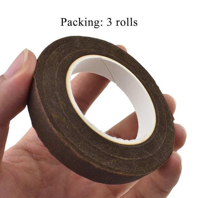 HAHIYO Brown 3Rolls 0.5Inch Wide Floral Tape - Image 6