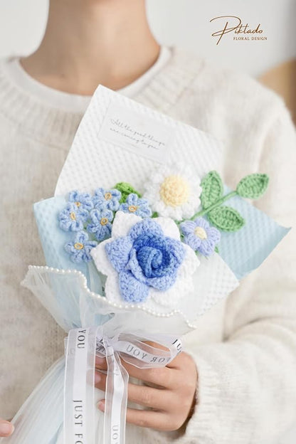 Hand-Woven Flower Bouquet Finished（1pcs） - Image 2