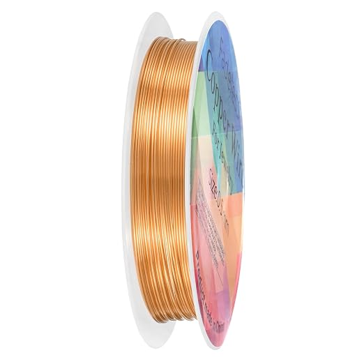 0.5 mm/24 Gauge Copper Wire for Jewelry Making, 20.3FT Copper Beading Craft by MMETERXITY