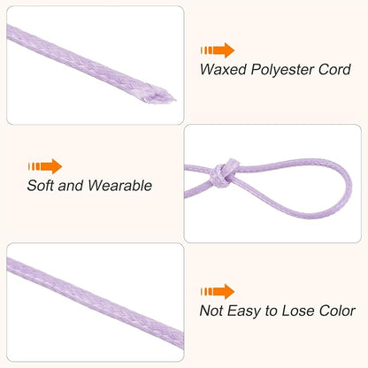 MECCANIXITY Waxed Cord 0.8mm Waxed Polyester Cord 175 Yard Wax String - Image 3