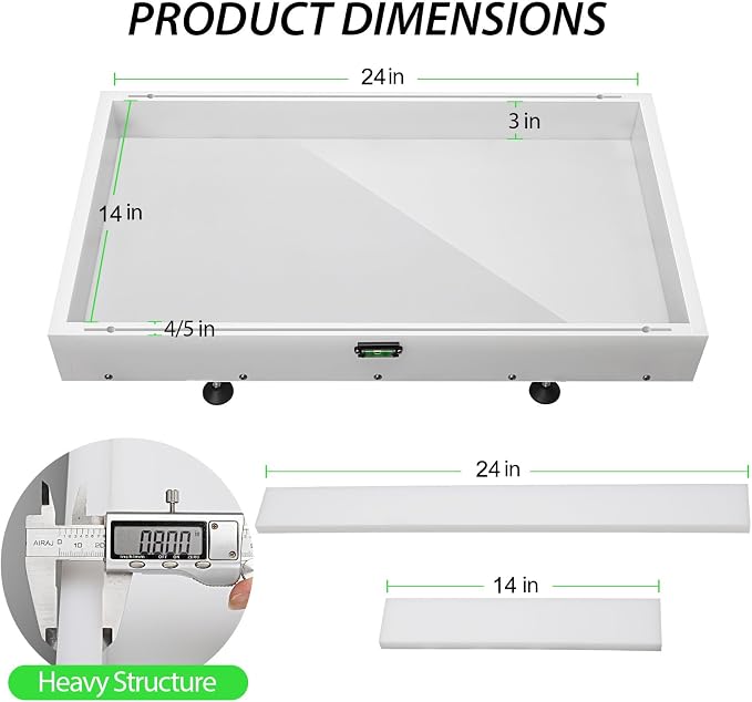 Large Reusable Epoxy Resin Mold 24×14×3 Adjustable Clamping System – Ideal - Image 2