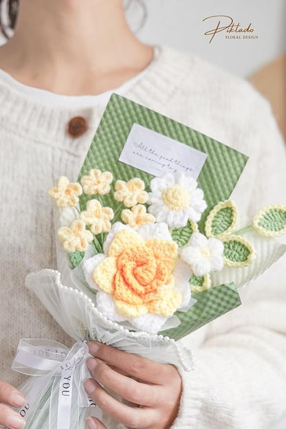 Hand-Woven Flower Bouquet Finished（1pcs） - Image 2