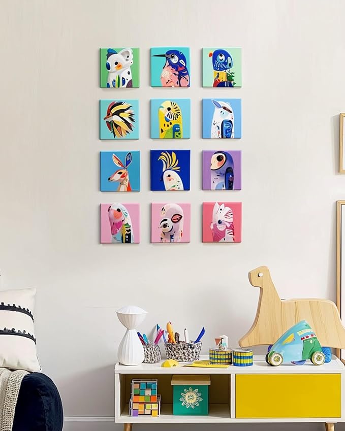 Mini Canvas Boards for Painting 60 Pack, 4x4 Inch Canvas Panels, 100% Cotton - Image 5