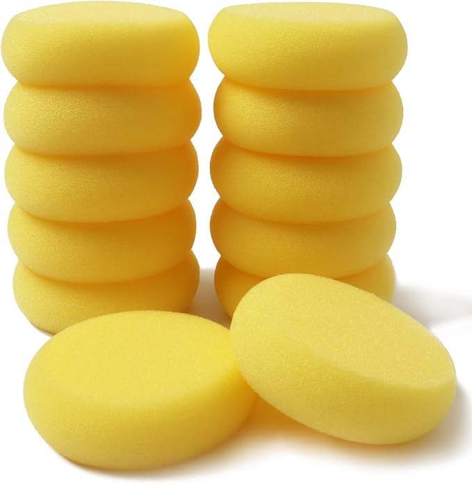 24 Pack Round Sponges Yellow Painting Sponges Synthetic Artist Sponge Pottery by HAPY+SHOP
