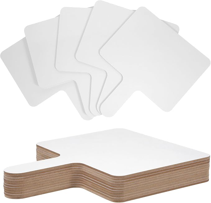 12 Pcs Dry Erase Answer Paddles, Auction Paddles Bulk, 9.8 x 8 Inches White - Image 8