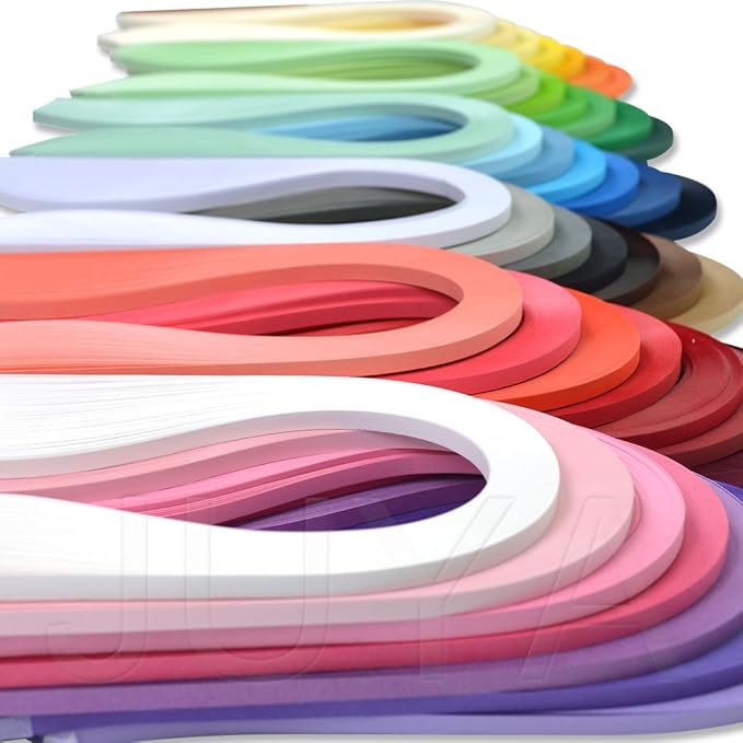 JUYA Single Color Paper Quilling Strips Set 42 Colors 100 Strips per Pack by JUYACrafts