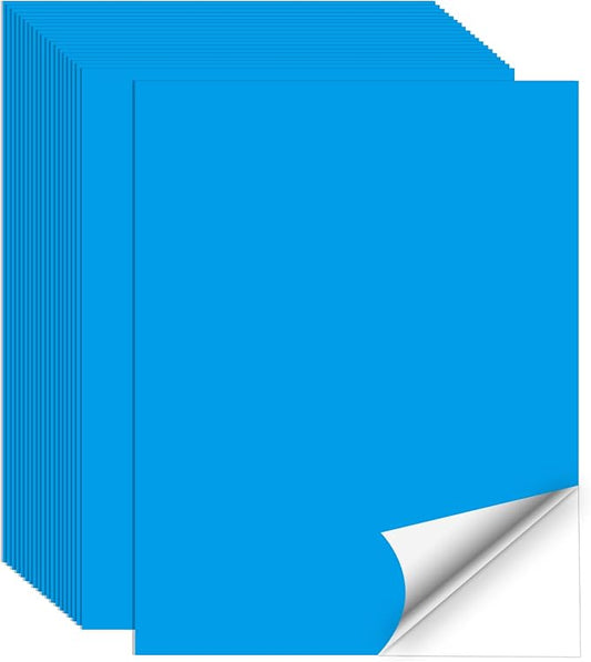 Printable Sticker Paper, 20 Sheets Blue Printable Sticker Paper, Laser/Inkjet by Unknown