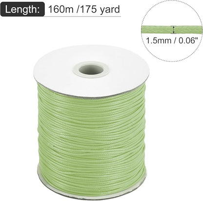 MECCANIXITY Waxed Cord 1.5mm Waxed Polyester Cord 175 Yard Wax String - Image 2