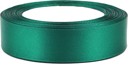 Dark green Solid Satin Ribbon 1 Inch 25 Yards Solid Polyester Fabric Ribbon - Image 3