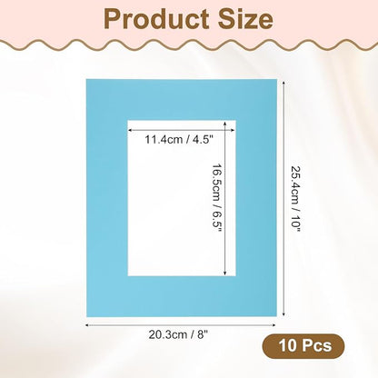 uxcell 10Pcs Picture Mats, 8 x 10 Mat Board Center - Image 2
