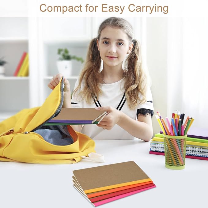 ZCZN 8 Pack Colorful Lined Notebooks Bulk, A5 Journals - Image 7