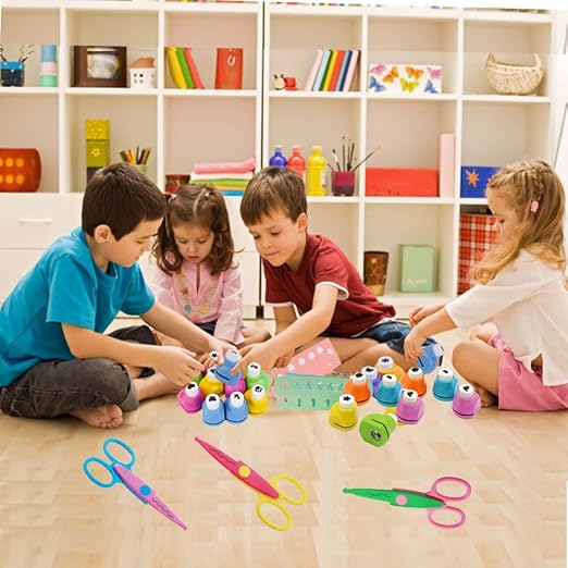 Scrapbook Paper Punch and Decorative Scissors, Qtopun 6 Pcs Creative Scissors - Image 8
