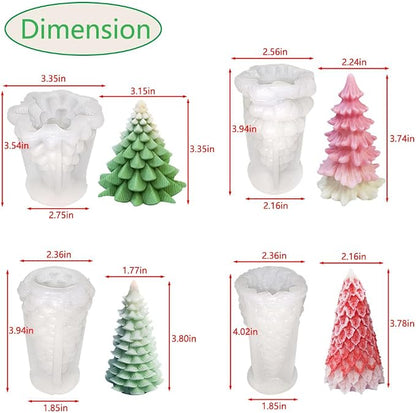 4PCS Christmas Tree Silicone Molds Kit - Image 5