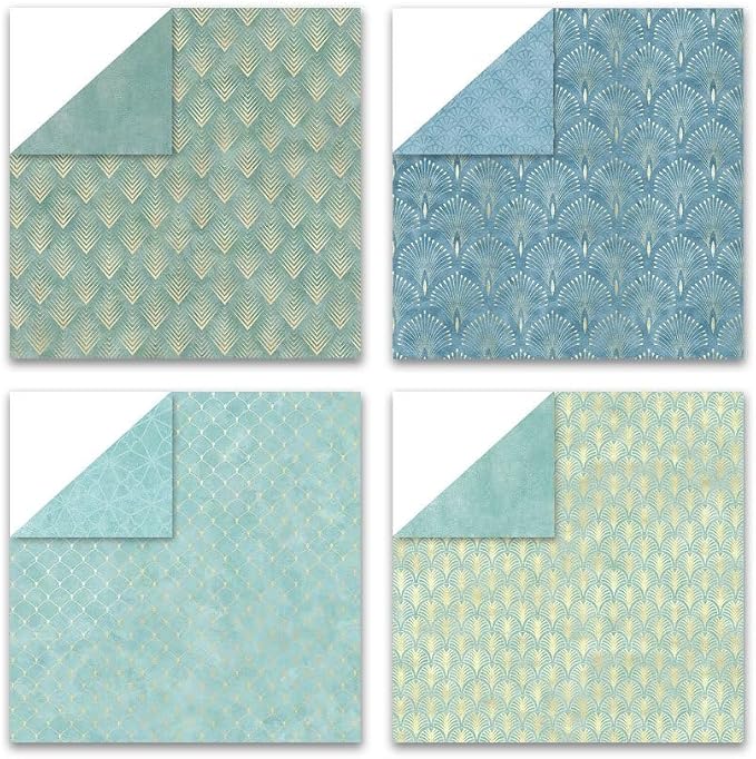 Boho Scrapbook Paper Vintage Flower Pattern Papers Pad 12×12, 24 Sheets - Image 3
