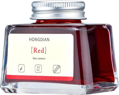 Hongdian Fountain Pen Bottled Ink Red, 60ml Fountain Pen Bottled Ink, Non Carbon - Image 5