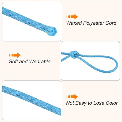 MECCANIXITY Waxed Cord 0.8mm Waxed Polyester Cord 175 Yard Wax String - Image 3