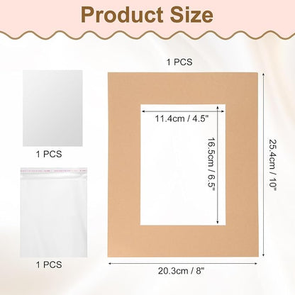 uxcell Picture Mats, 8 x 10 Mat Board Center - Image 2