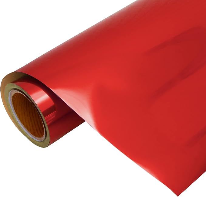 3 Yard x 20" Wide Roll Threadart Metallic Foil Red Matte Heat Transfer Vinyl by ThreadArt
