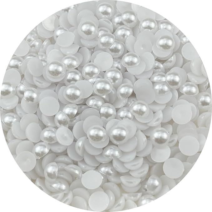700pcs 10mm Half Pearls for Crafts Flatback Round Half Pearl Beads for Jewelry by Unknown