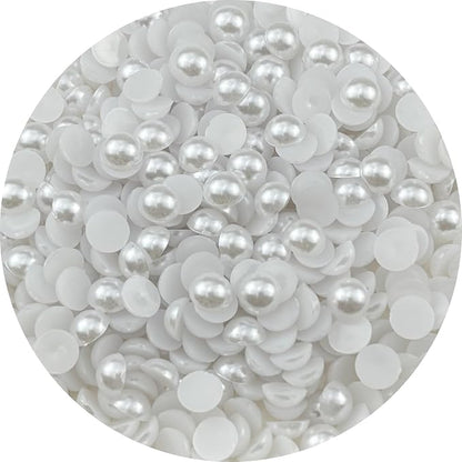 700pcs 10mm Half Pearls for Crafts Flatback Round Half Pearl Beads for Jewelry by Unknown