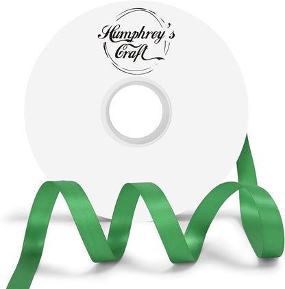 Humphrey's Craft 1/2 Inch Fern Green Double Faced Satin Ribbon by HumphreysCraft