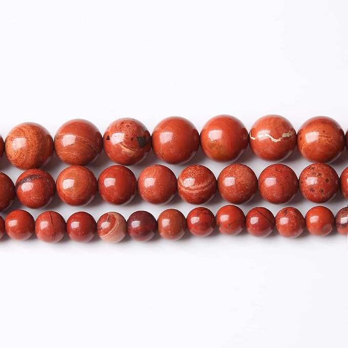90PCS 4MM Red Jasper Beads Round Loose Stone Beads - Image 2