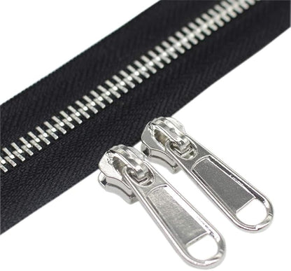 YaHoGa #5 Metal Zippers by The Yard Bulk 4 Yards + 10 pcs Sliders by YaHoGa