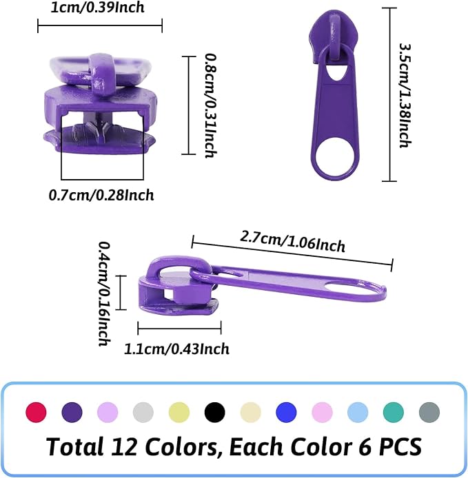 DOITEM 72Pcs Zipper Repair Kit - Image 2