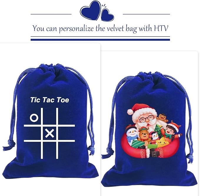 HRX Package 20pcs Velvet Jewelry Bags, 5x7 inch Blue Cloth Gift Drawstring - Image 4