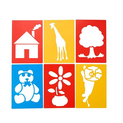 Colorations Large Washable Plastic Everyday Objects Stencils - Image 9