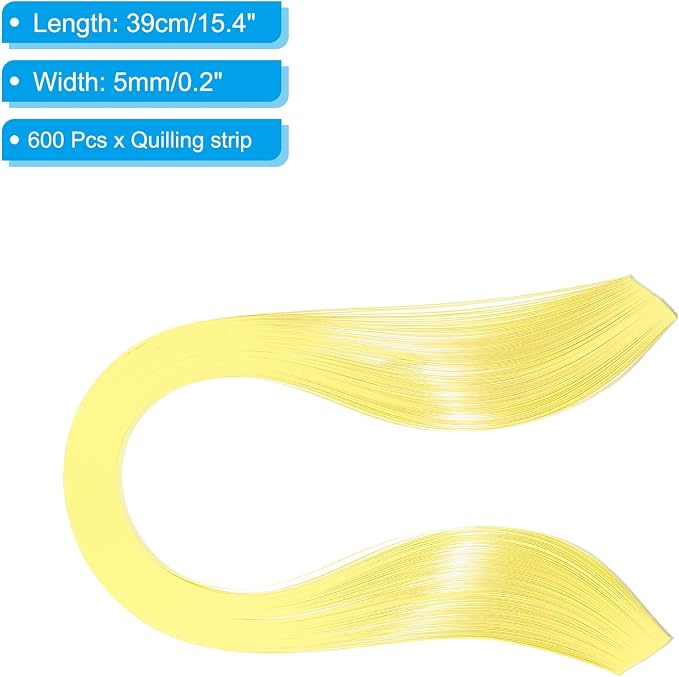 PATIKIL Quilling Strips Paper 600pcs 5mm 39cm Origami Paper Quilling Kits - Image 2