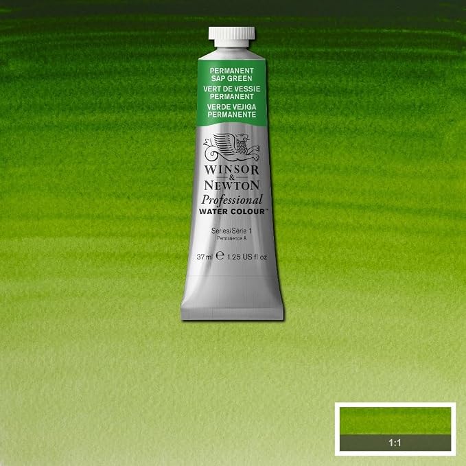 Winsor & Newton Professional Watercolor, 37ml Tube, Permanent Sap Green - Image 7