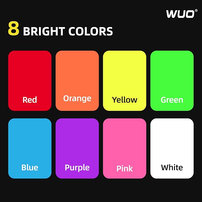 WUO window Chalk Markers, 8 Colors Car Markers, 15mm 3-in-1 Jumbo Wide Nib - Image 2